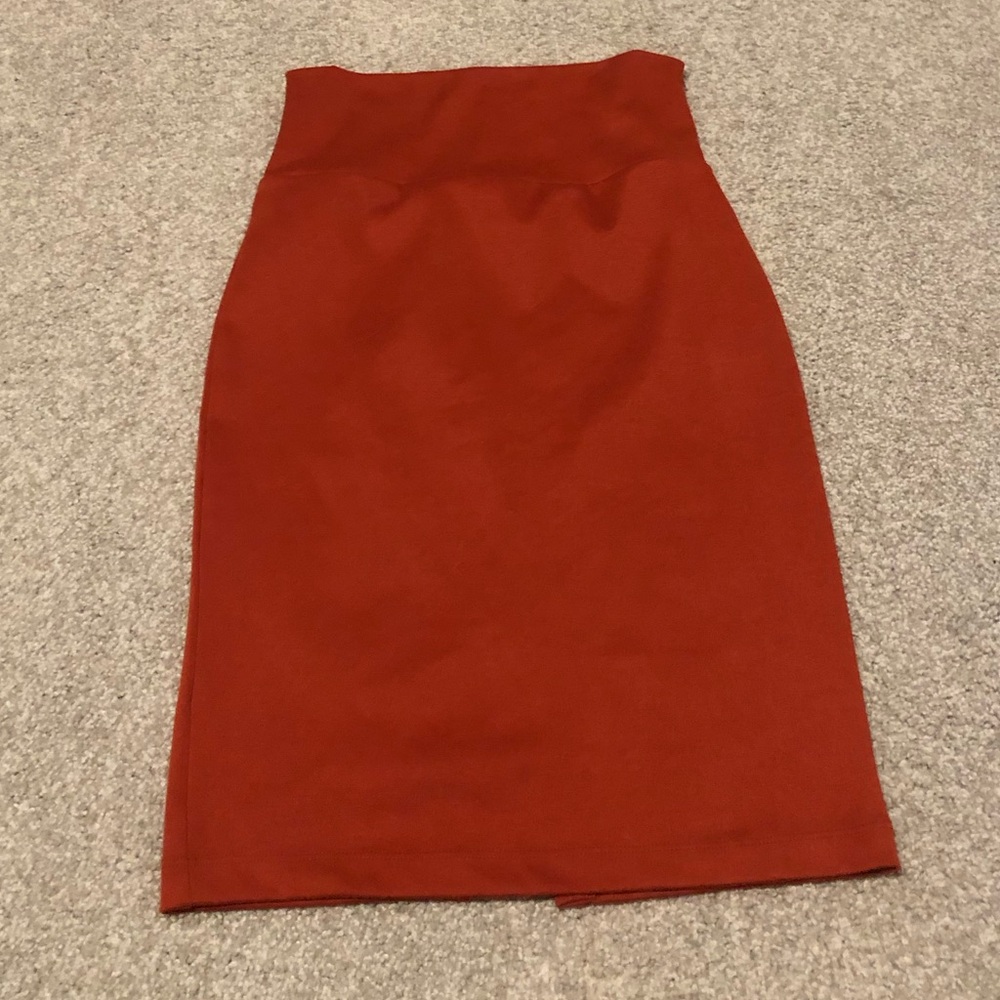 Amerikan Basics Orange Pencil Skirt